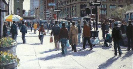 DAVID FARREN - spring sunlight, seventh avenue, new york